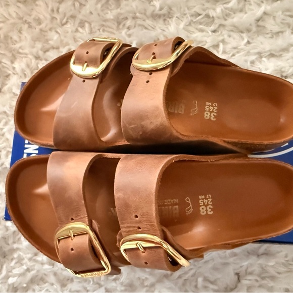 Birkenstock Big Buckle Cognac Sandals - Picture 3 of 4